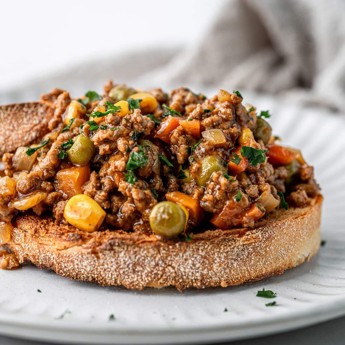 savoury mince on toast recipe