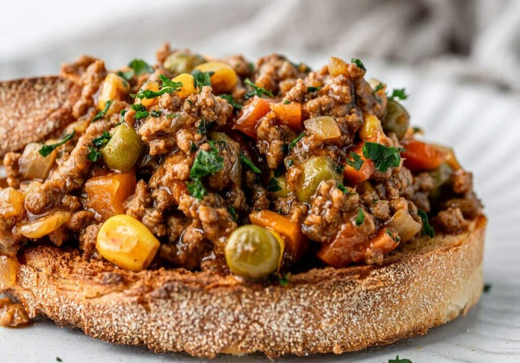 savoury mince on toast recipe